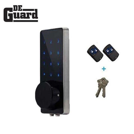 Deguard Electronic Touchscreen Deadbolt (Satin Silver) - w/ Remote Control + Keys DRCDB01-SS